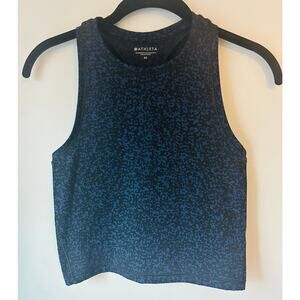Athleta Shanti Crop Tank Size XS  Blue and Black